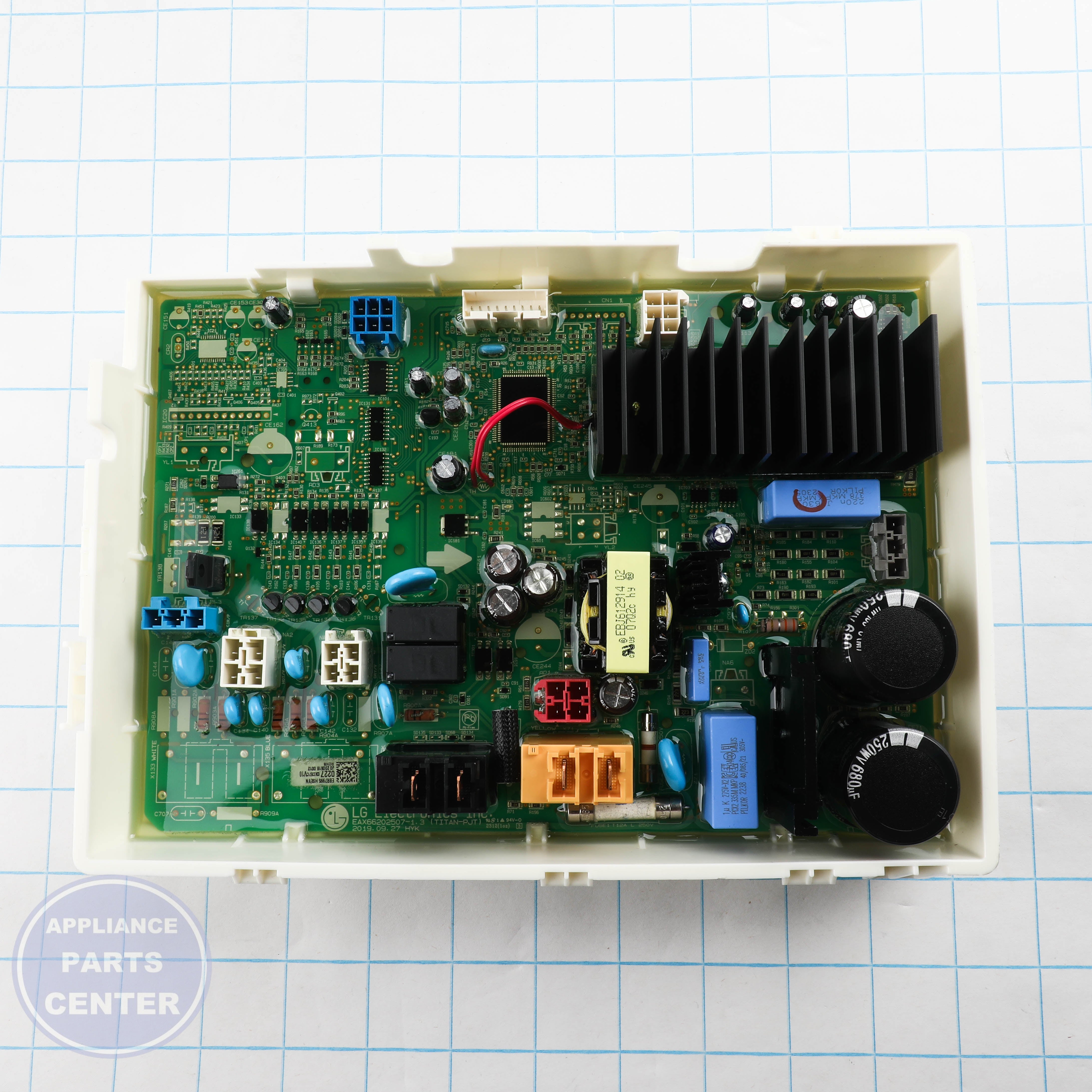 PCB Assembly,Main EBR79950227 - Side view with precise control specs