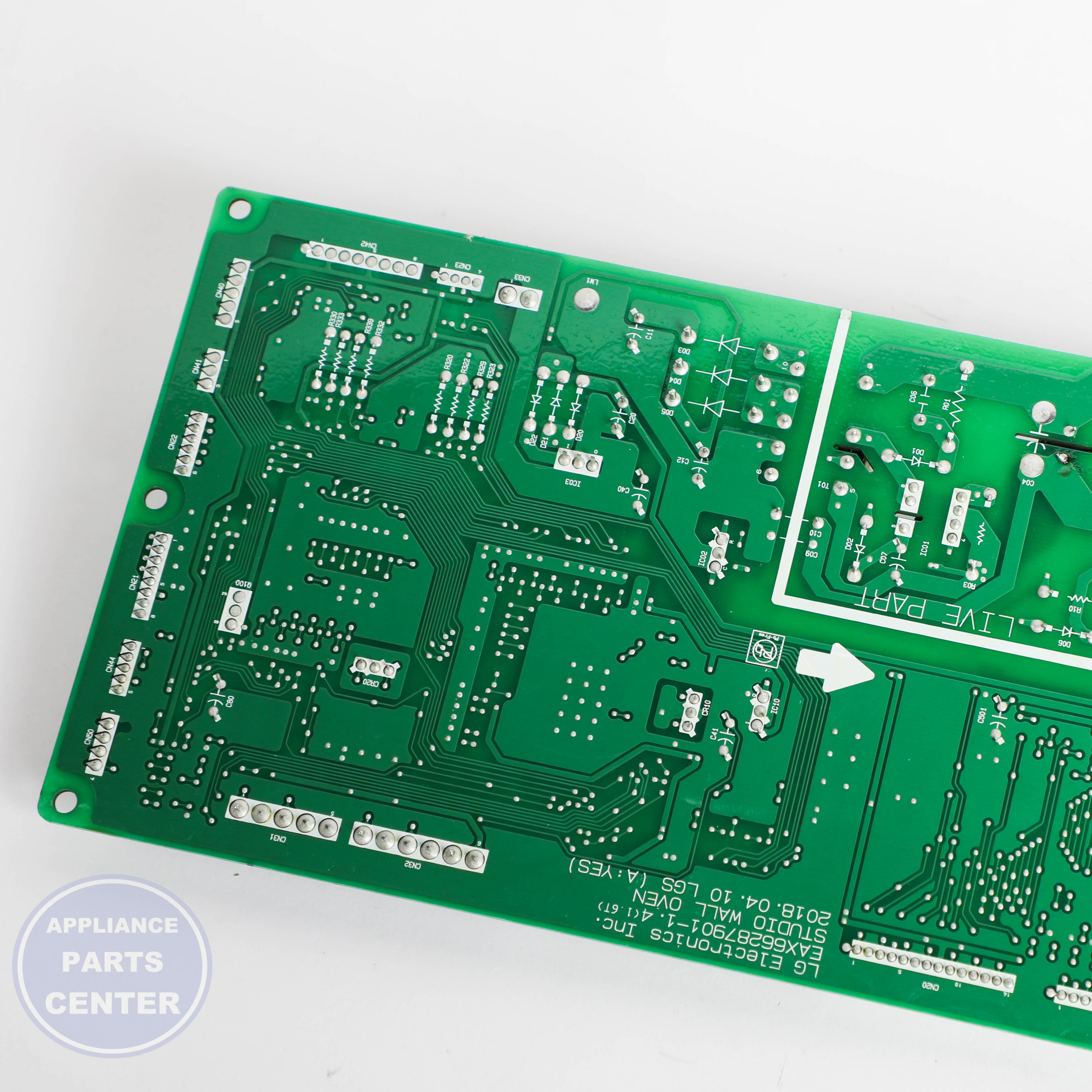 L-G PCB ASSEMBLY,MAIN EBR80108105 - Installation in L-G model showing mounting points