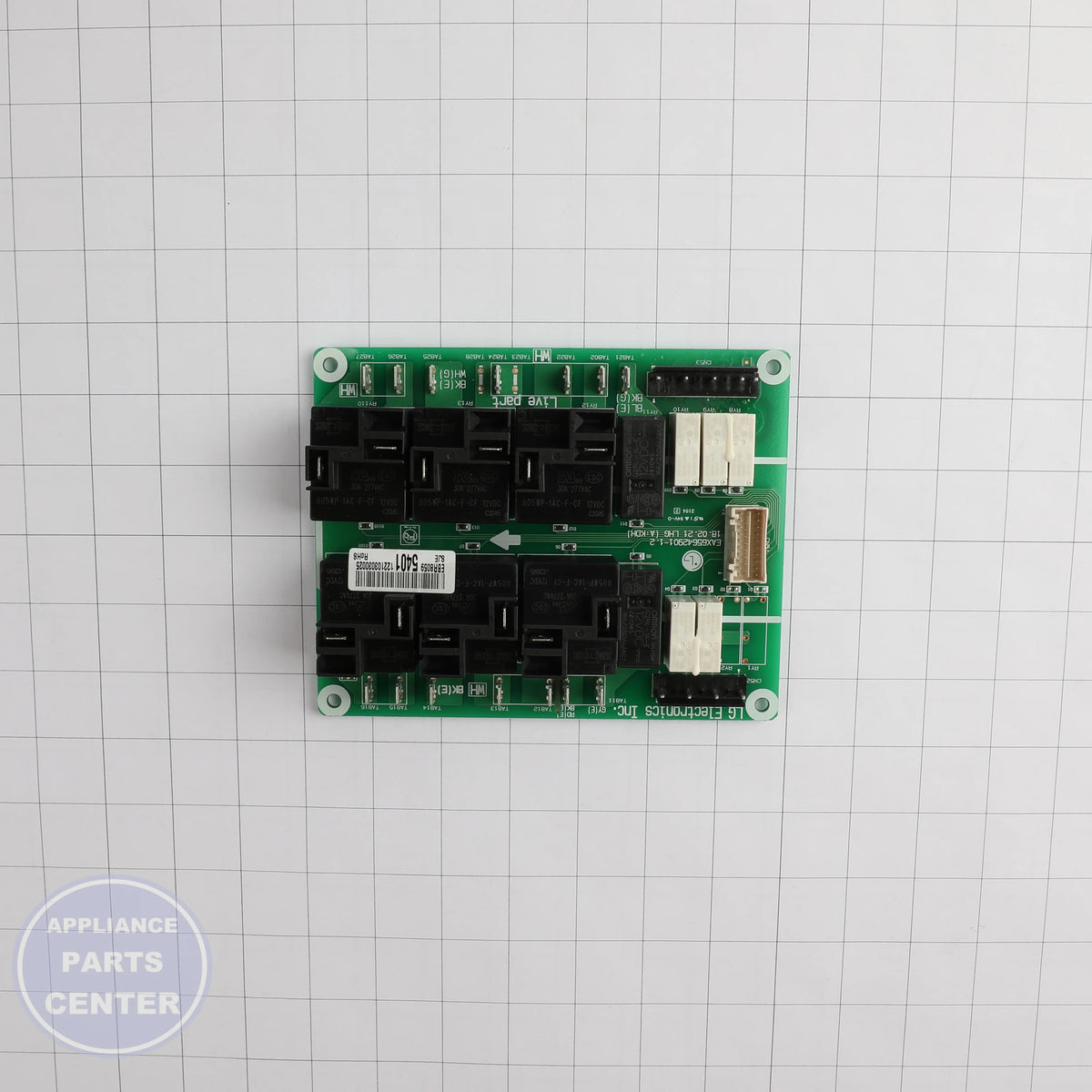 PCB ASSEMBLY,OPTION EBR80595401 - Side view with precise specifications