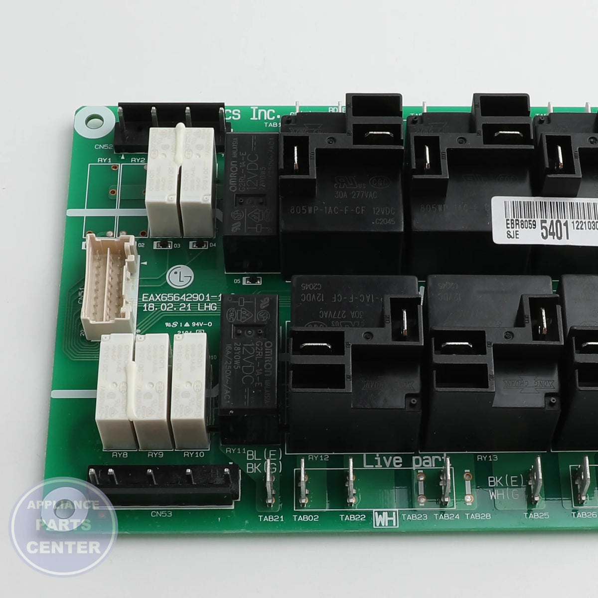 L-G PCB ASSEMBLY,OPTION EBR80595401 - Main view showing electrical connections for L-G XYZ and ABC models