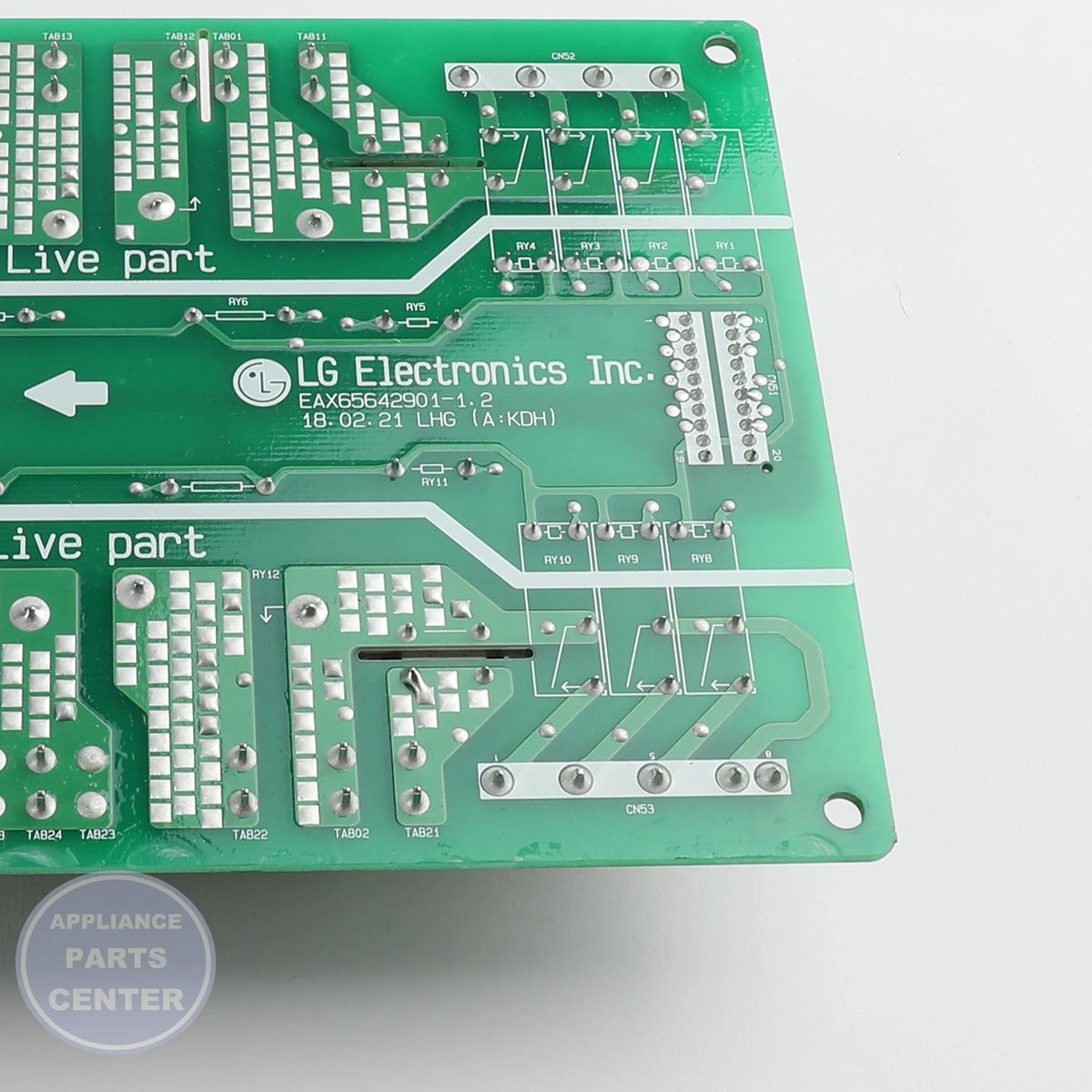 L-G PCB ASSEMBLY,OPTION EBR80595401 - Installation in L-G XYZ model showing key mounting points