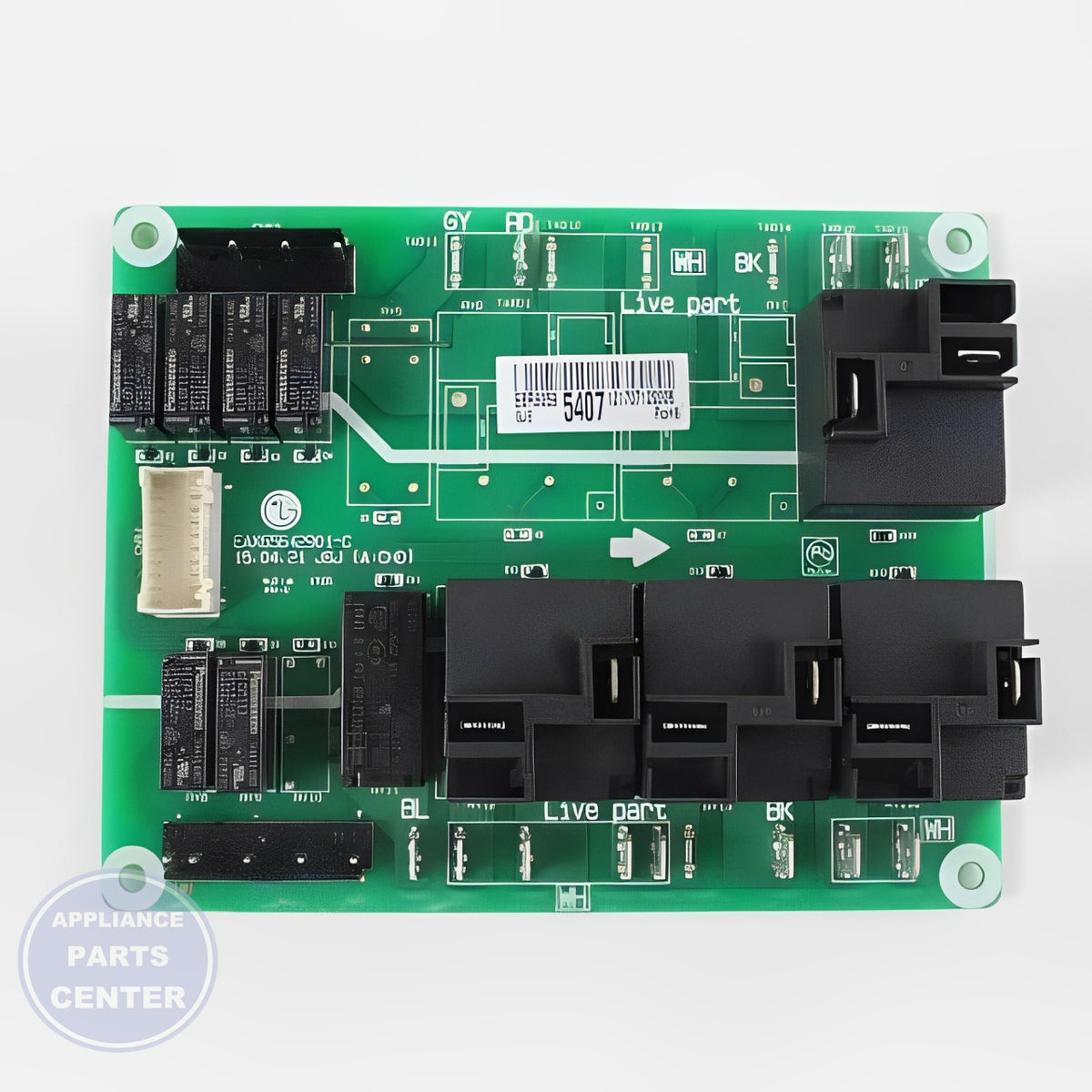 LG POWER CONTROL BOARD EBR80595407 - Main view showing power distribution for LG appliances