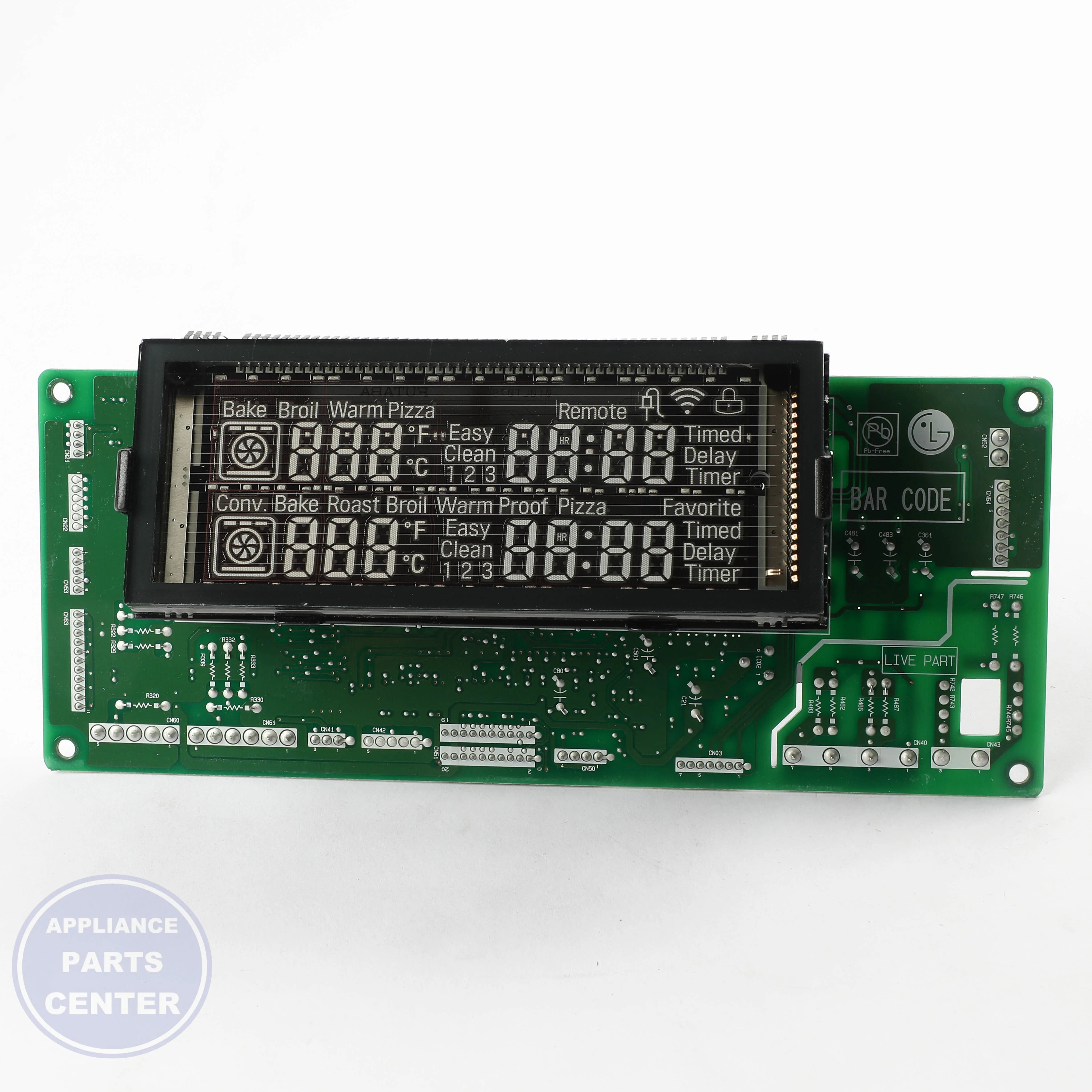 PCB ASSEMBLY,MAIN EBR81445902 - Side view with detailed specifications