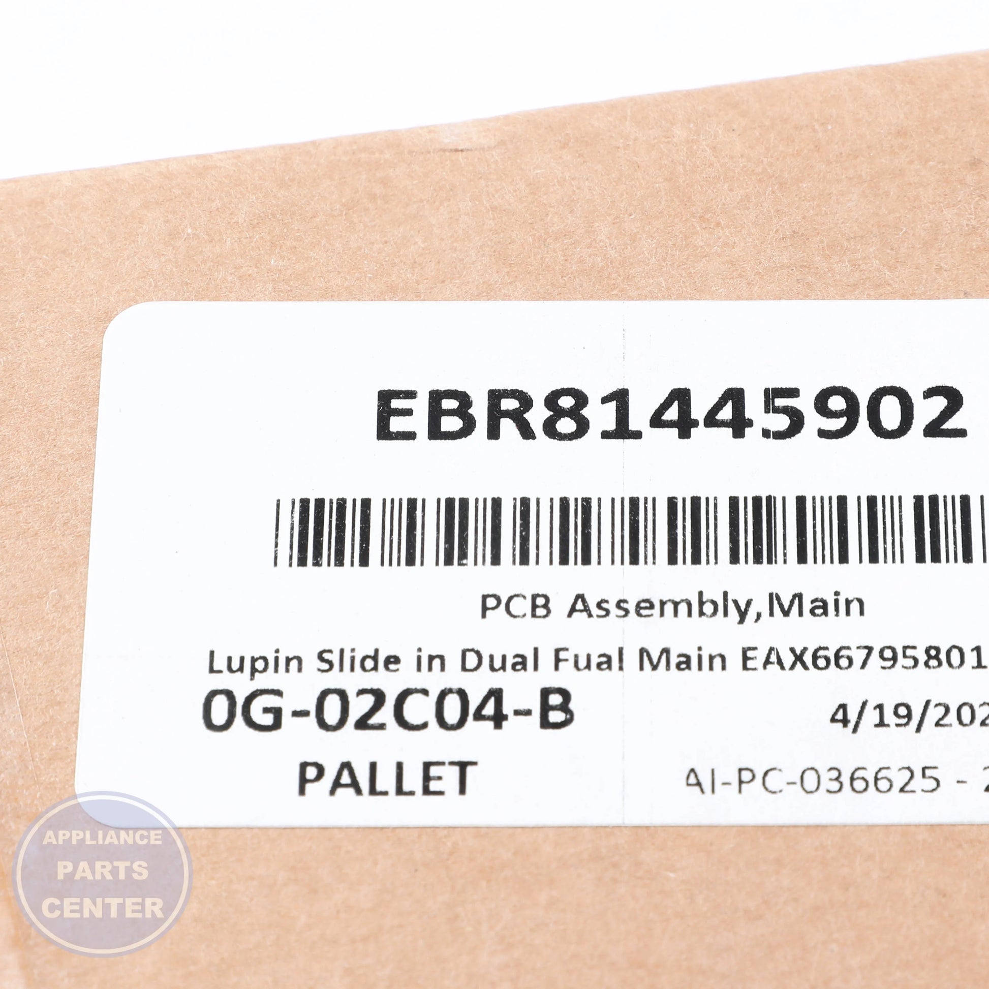 L-G PCB ASSEMBLY,MAIN EBR81445902 - Installation in specific model showing mounting points