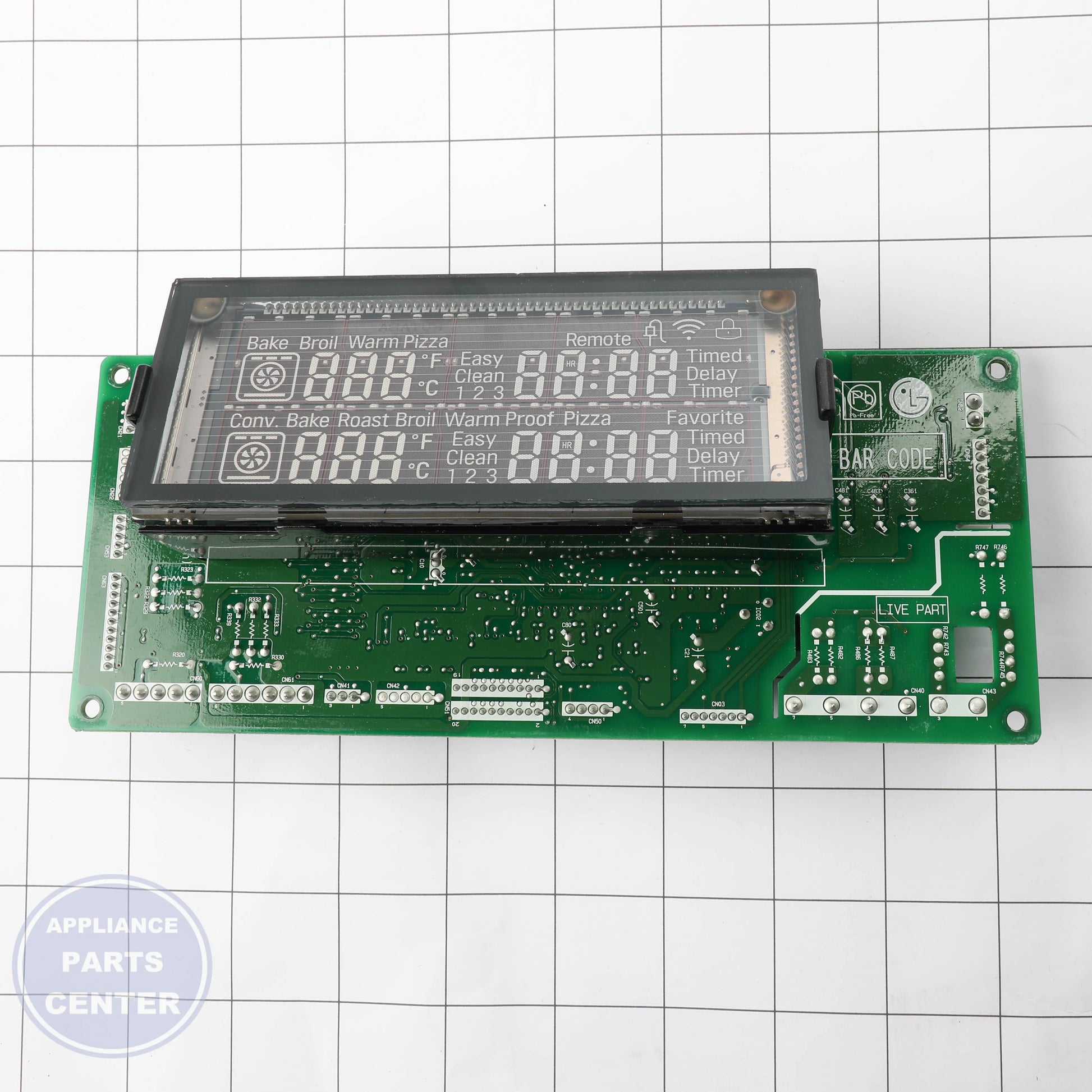 L-G PCB ASSEMBLY,MAIN EBR81445902 - Installation in specific model showing mounting points