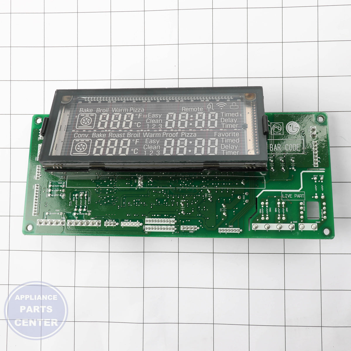 L-G PCB ASSEMBLY,MAIN EBR81445902 - Installation in specific model showing mounting points
