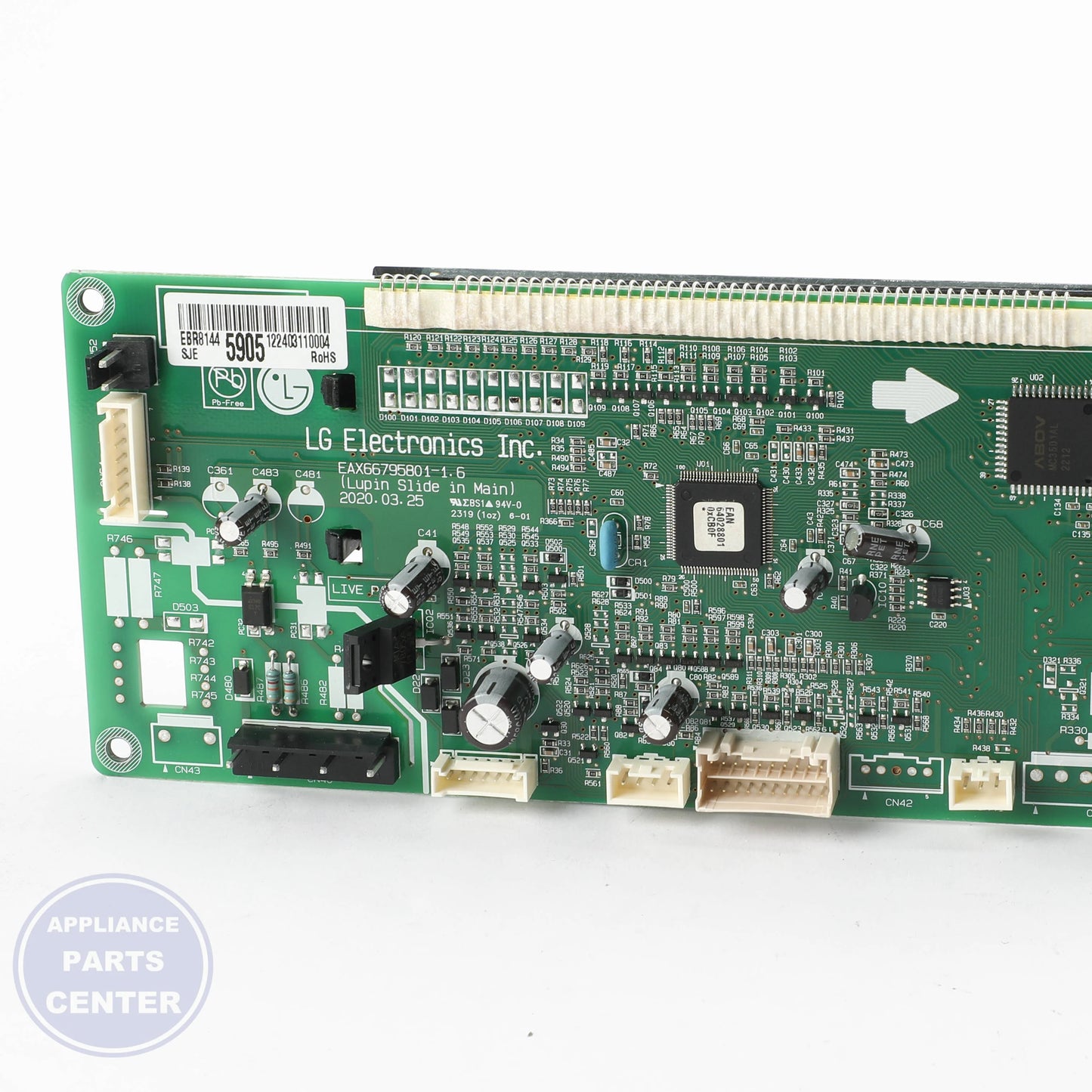 L-G PCB ASSEMBLY,MAIN EBR81445905 - Main view showing circuit board & timer for L-G Range/Stove/Oven