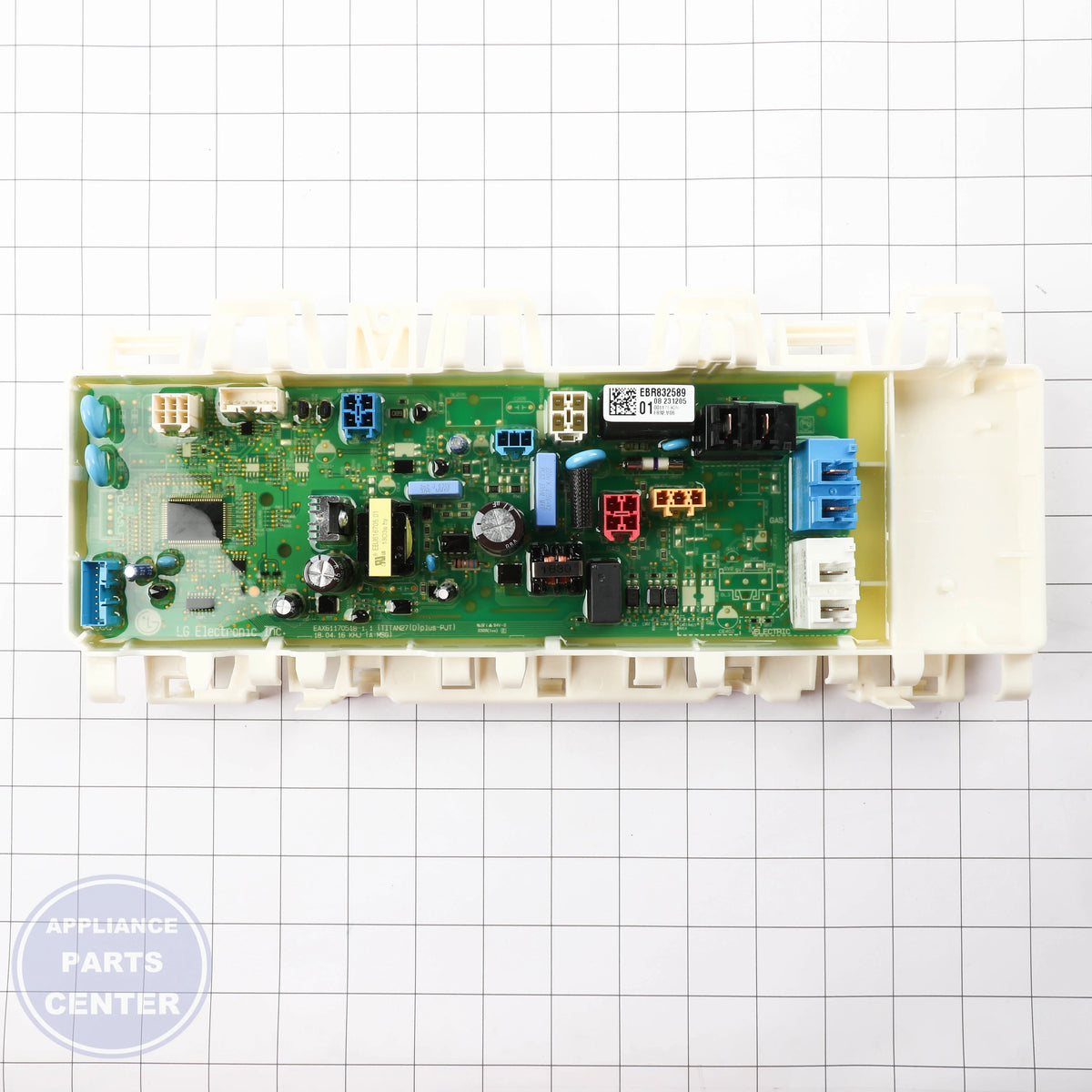 PCB Assembly,Main EBR83258901 - Side view with precise measurements