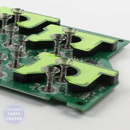 PCB ASSEMBLY,SUB EBR84545302 - Side view with precise measurements