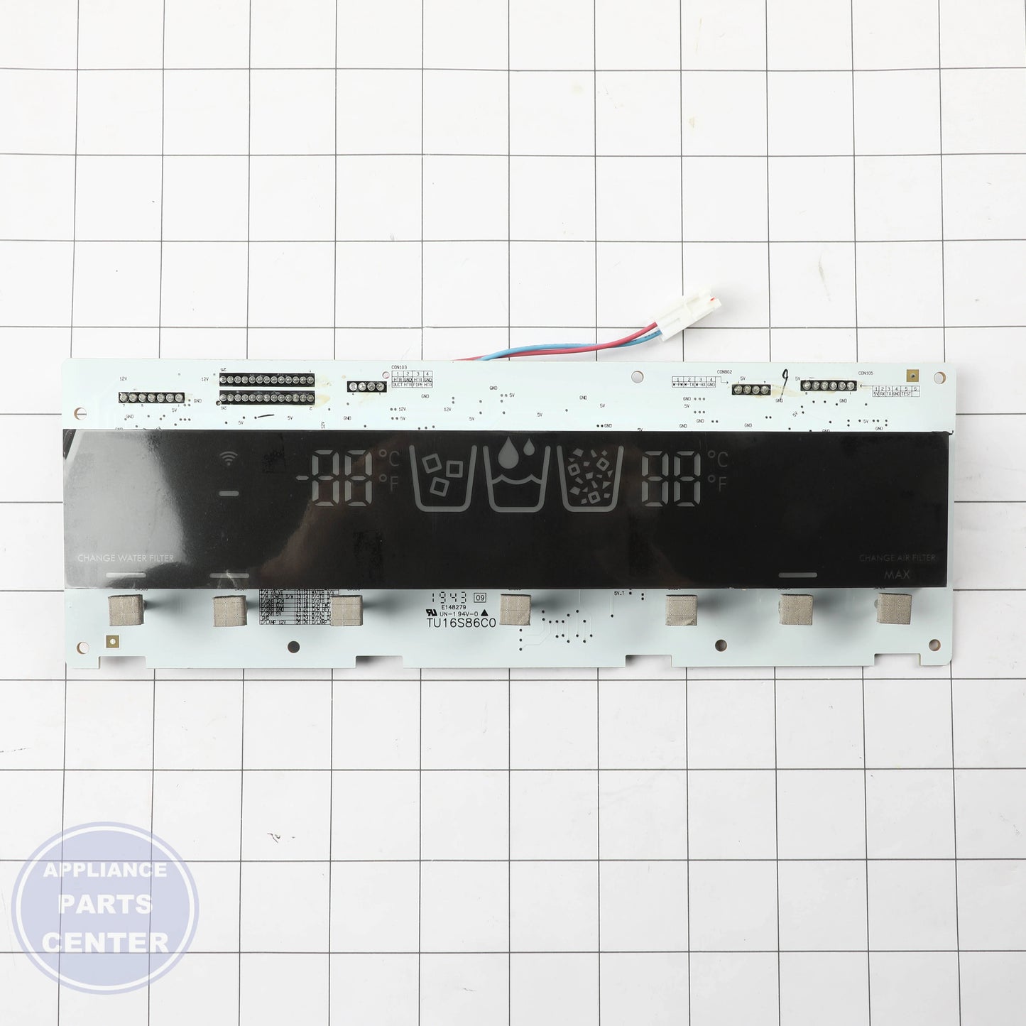 L-G PCB ASSEMBLY,DISPLAY EBR85172501 - Installation in specific model showcasing mounting points
