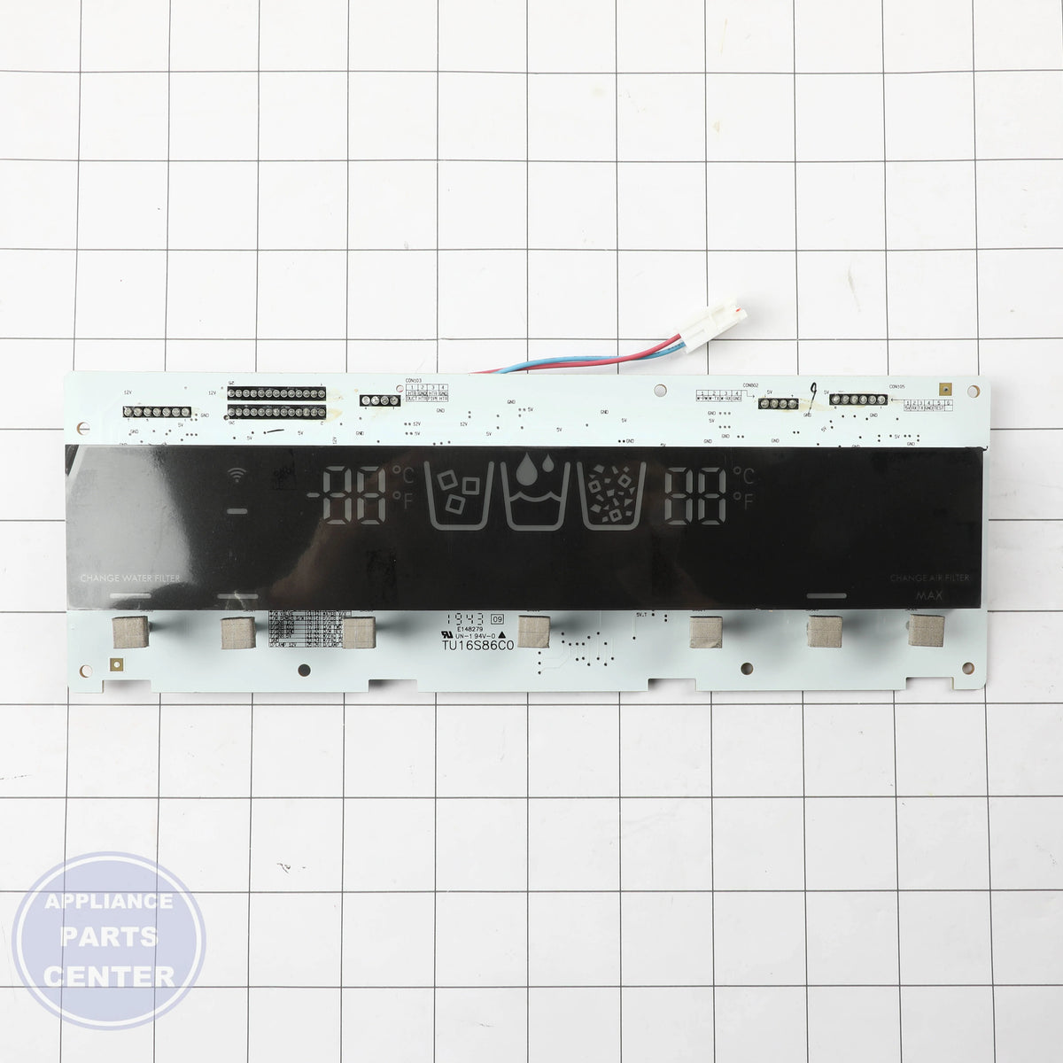 L-G PCB ASSEMBLY,DISPLAY EBR85172501 - Installation in specific model showcasing mounting points