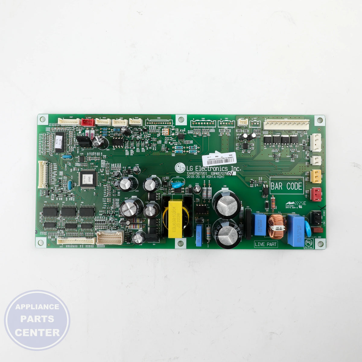 PCB ASSEMBLY,MAIN EBR85707901 - Side view with precise specifications