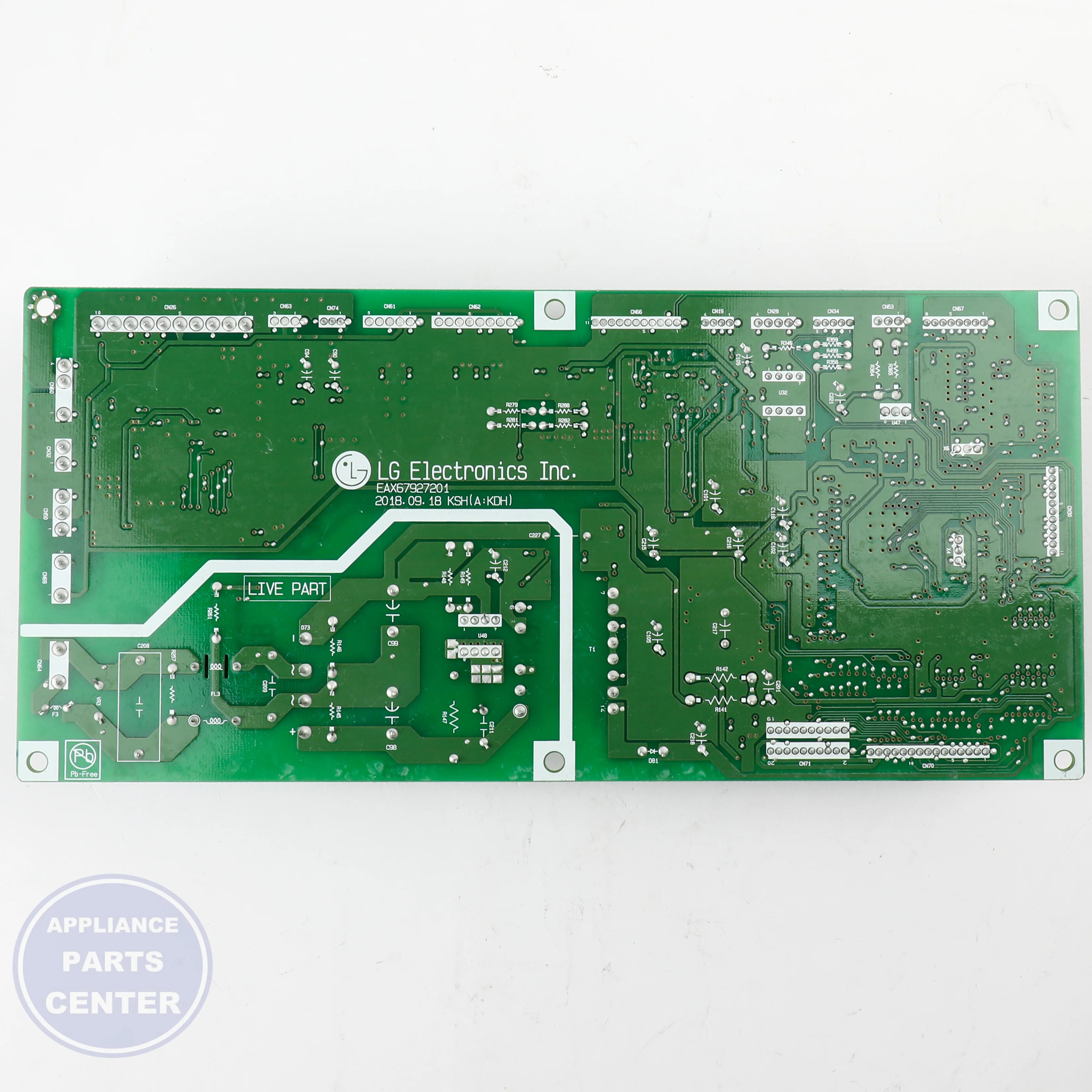L-G PCB ASSEMBLY,MAIN EBR85707901 - Main view showing circuit board for L-G Range models