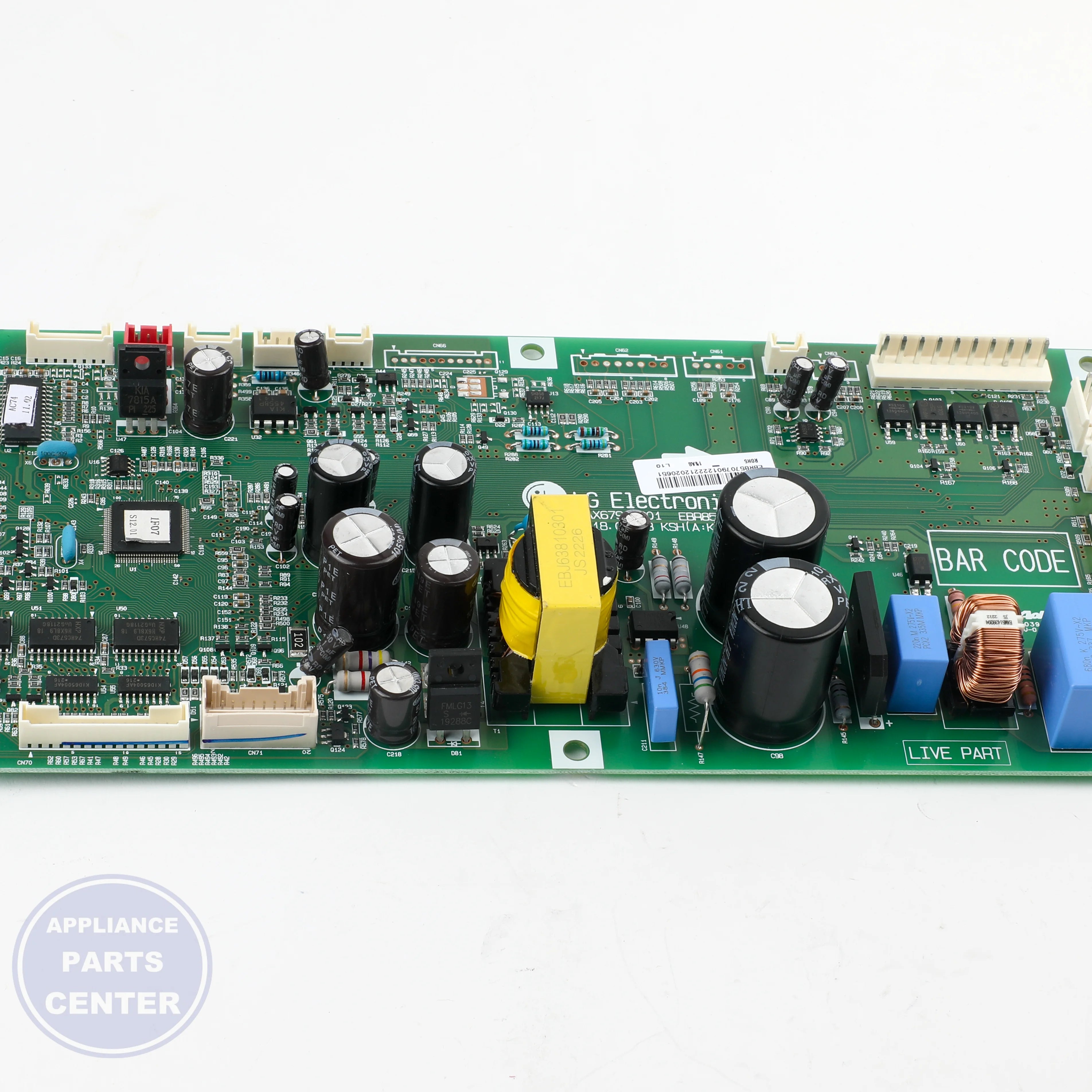 L-G PCB ASSEMBLY,MAIN EBR85707901 - Installation in L-G Range showing mounting points
