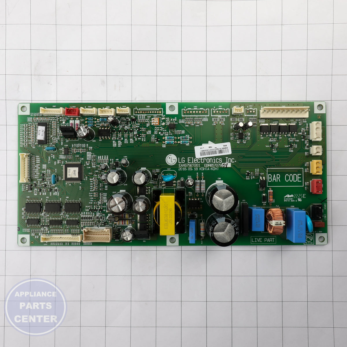 L-G PCB ASSEMBLY,MAIN EBR85707901 - Installation in L-G Range showing mounting points