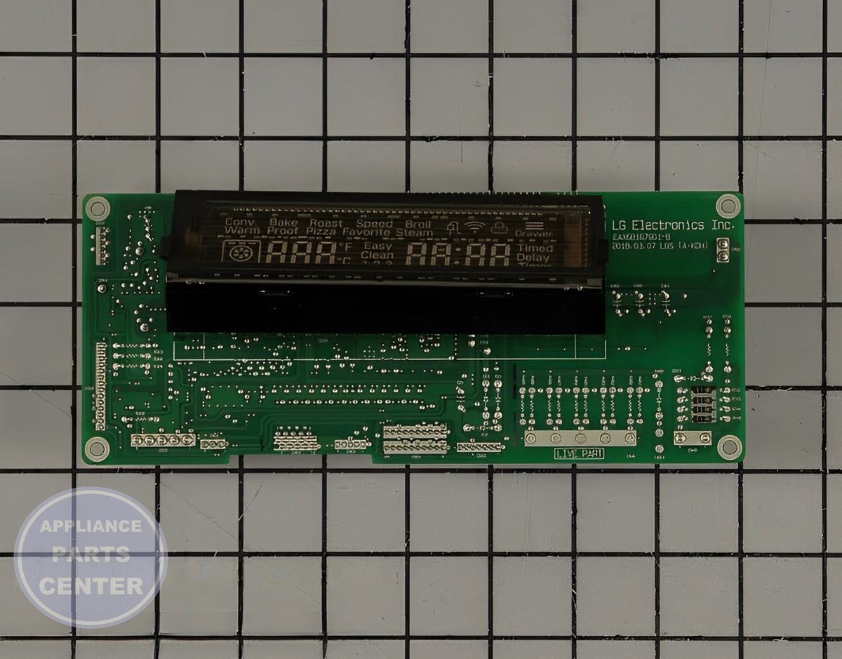LG RANGE MAIN PCB ASSEMBLY EBR86433707 - Main view showing timer details for specific LG models