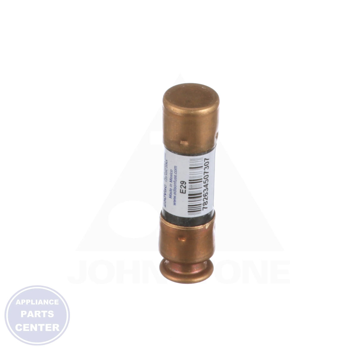 Dual Element Cartridge Fuse 15 Amp ECNR15 - Side view with 9/16" diameter and 250V specs