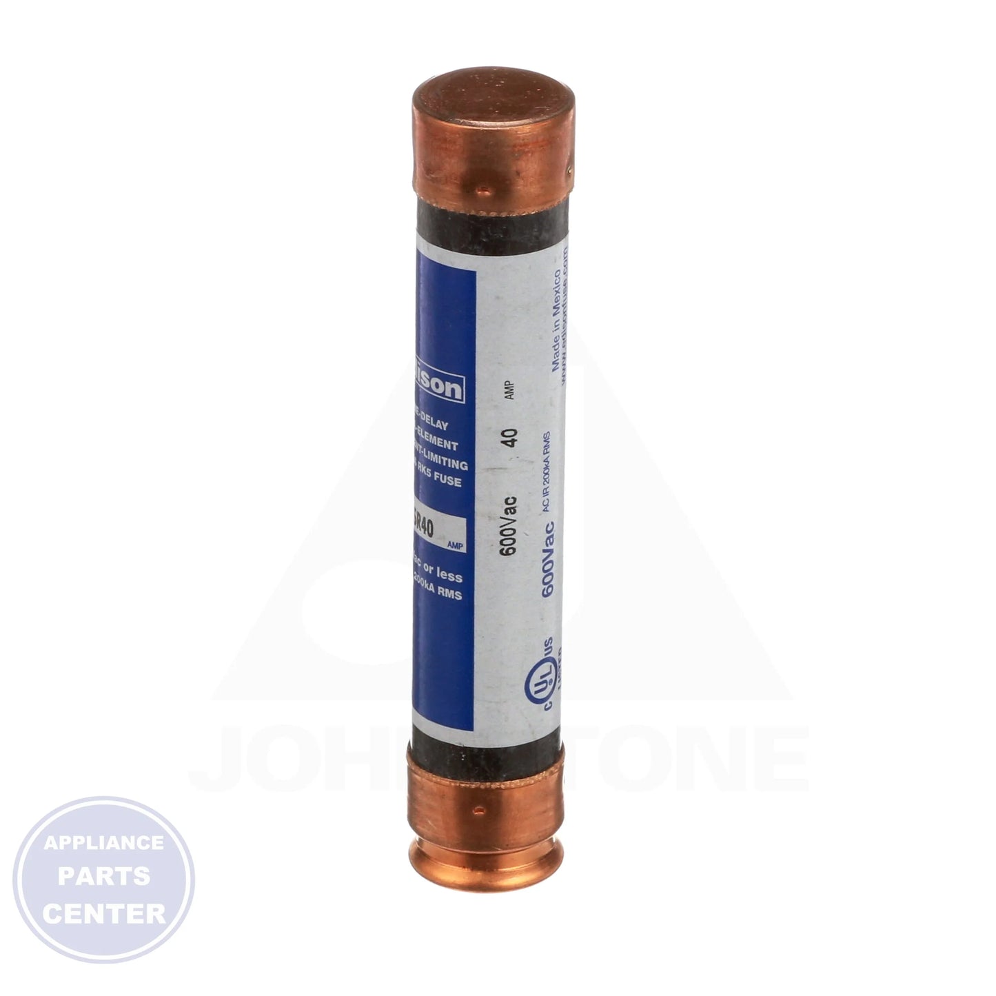 Dual Element Cartridge Fuse 40 Amp ECSR40 - Detailed view of Class RK5 specifications