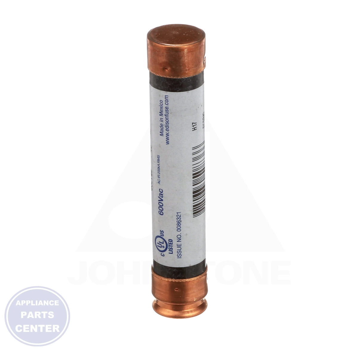 Dual Element Cartridge Fuse 40 Amp ECSR40 - Side view with 5-1/2'' length and 1-1/16'' diameter