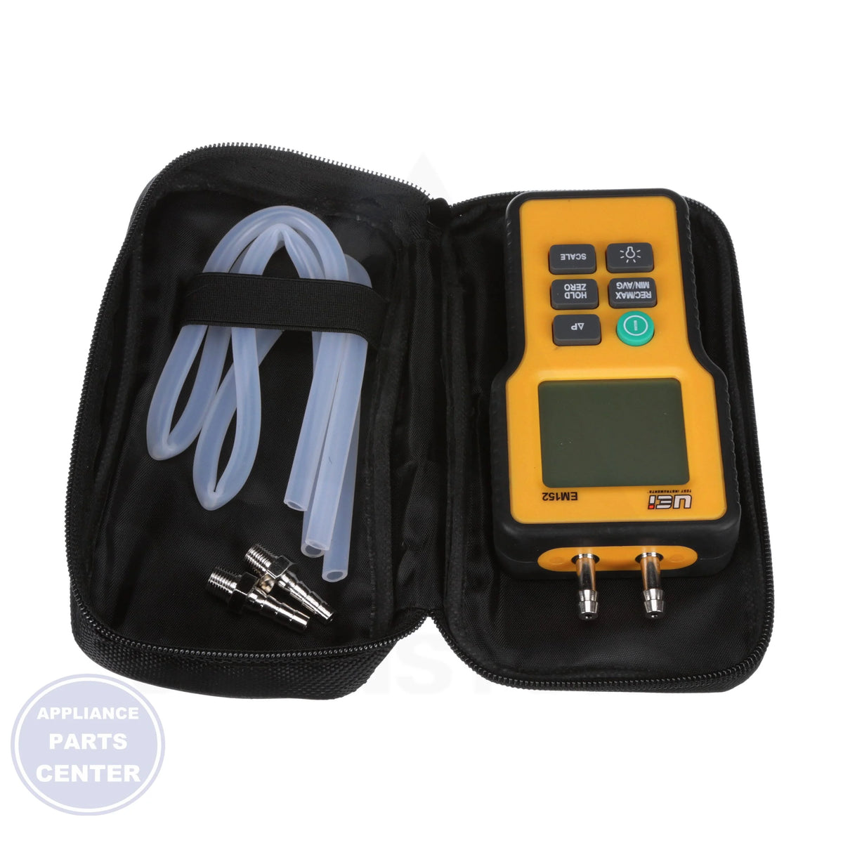 Dual Input Digital Manometer EM152 - Side view with 0.01" W.C. resolution
