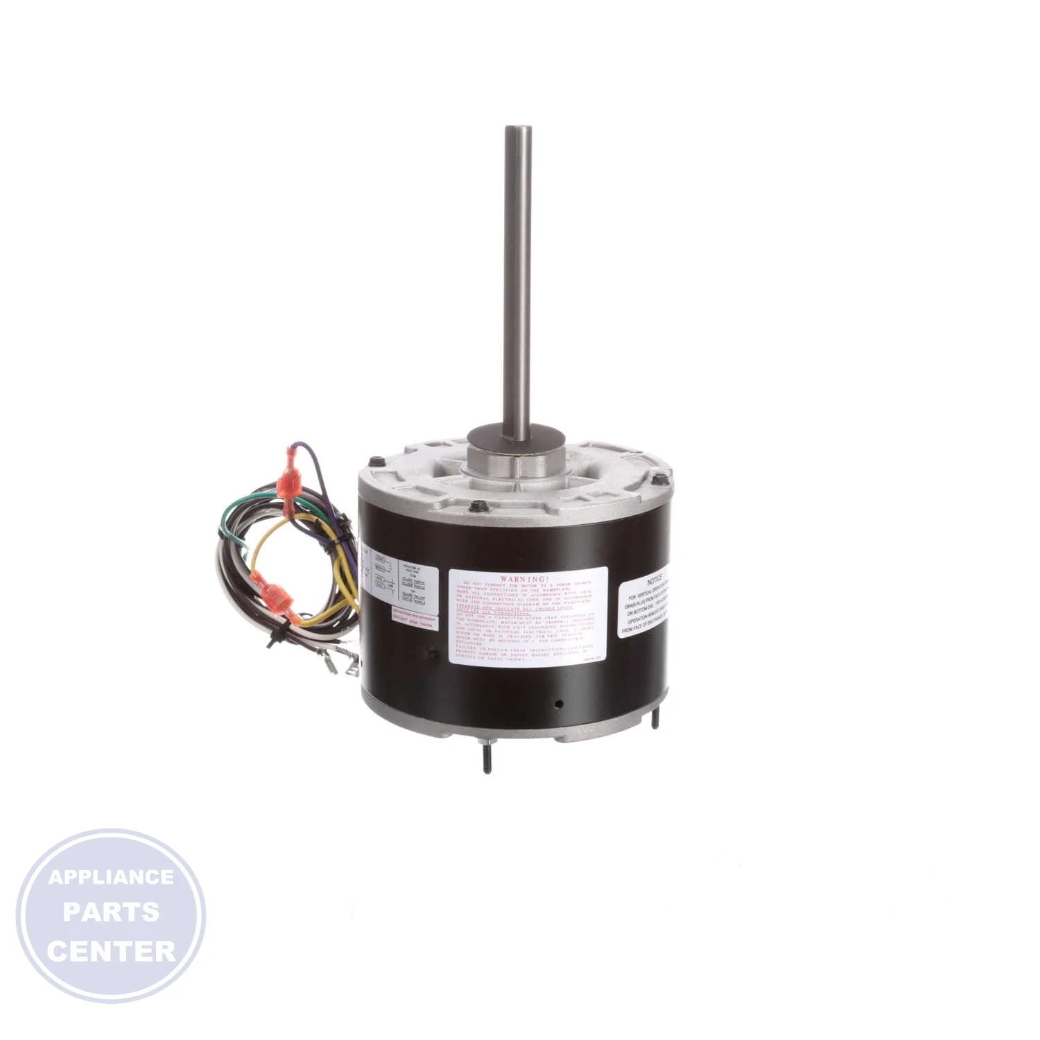 [Brand] Economaster Condenser Fan Motor EM3728F - Detailed view of 1075 RPM and ball bearing type