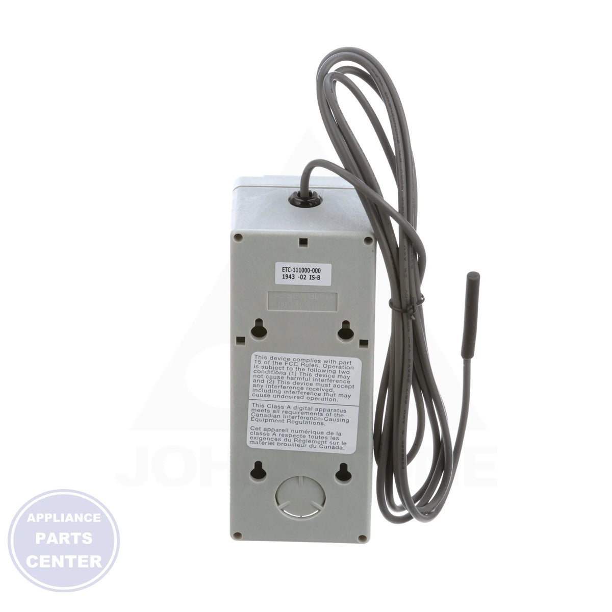 Electronic Temperature Control ETC111000 - Side view with dimensions 6.52" H x 2.7" W x 2.48" D