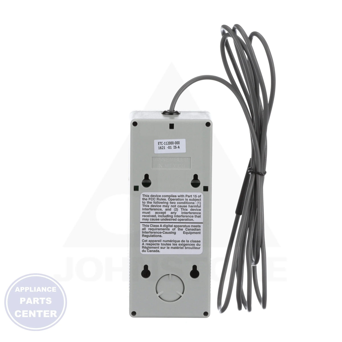 Electronic Temperature Control ETC112000 - Side view with compact dimensions of 6.52" H x 2.7" W x 2.48" D