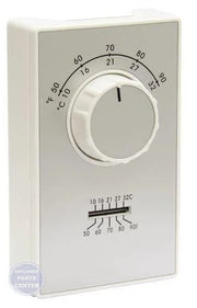 [Brand] Line Voltage Thermostat ETD9STS - Main view showing convenient snap-off cover for various models