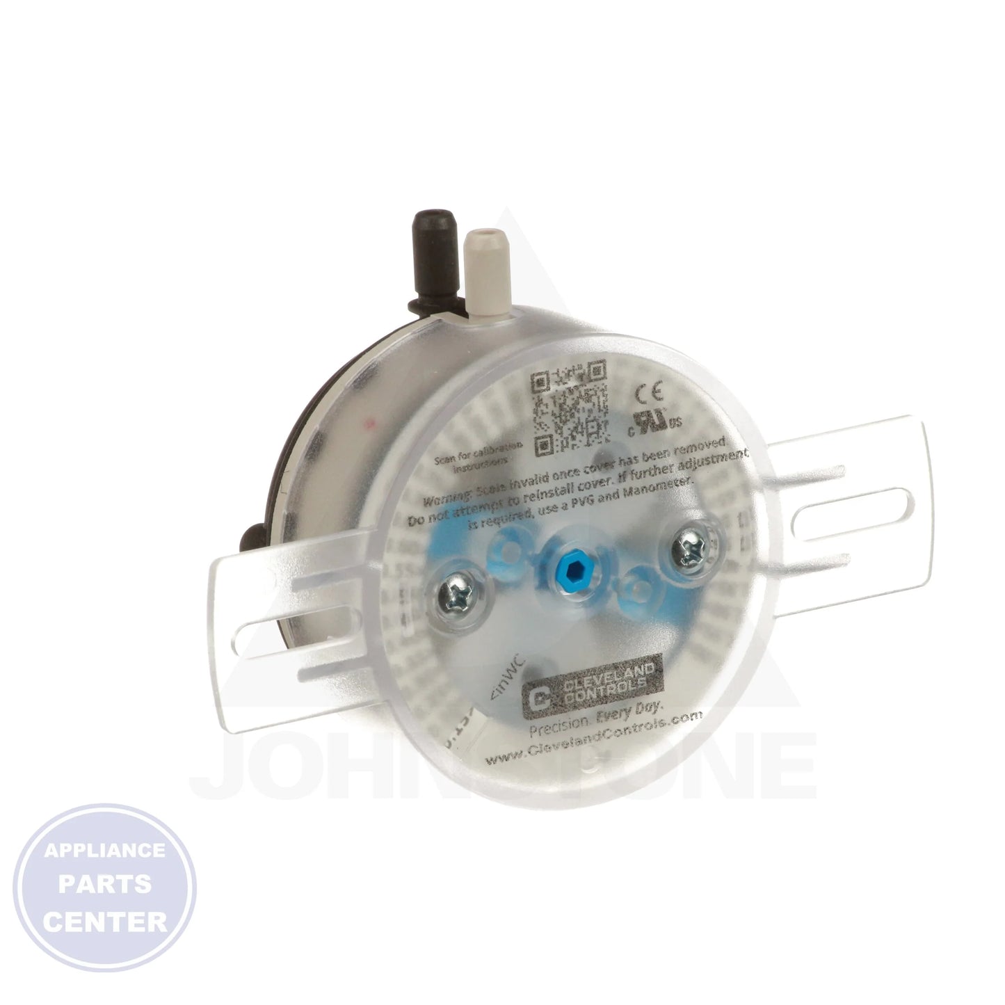 Universal Air Pressure Switch EZS-495-11 - Side view with precise 0.15 to 2.0 W.C. range