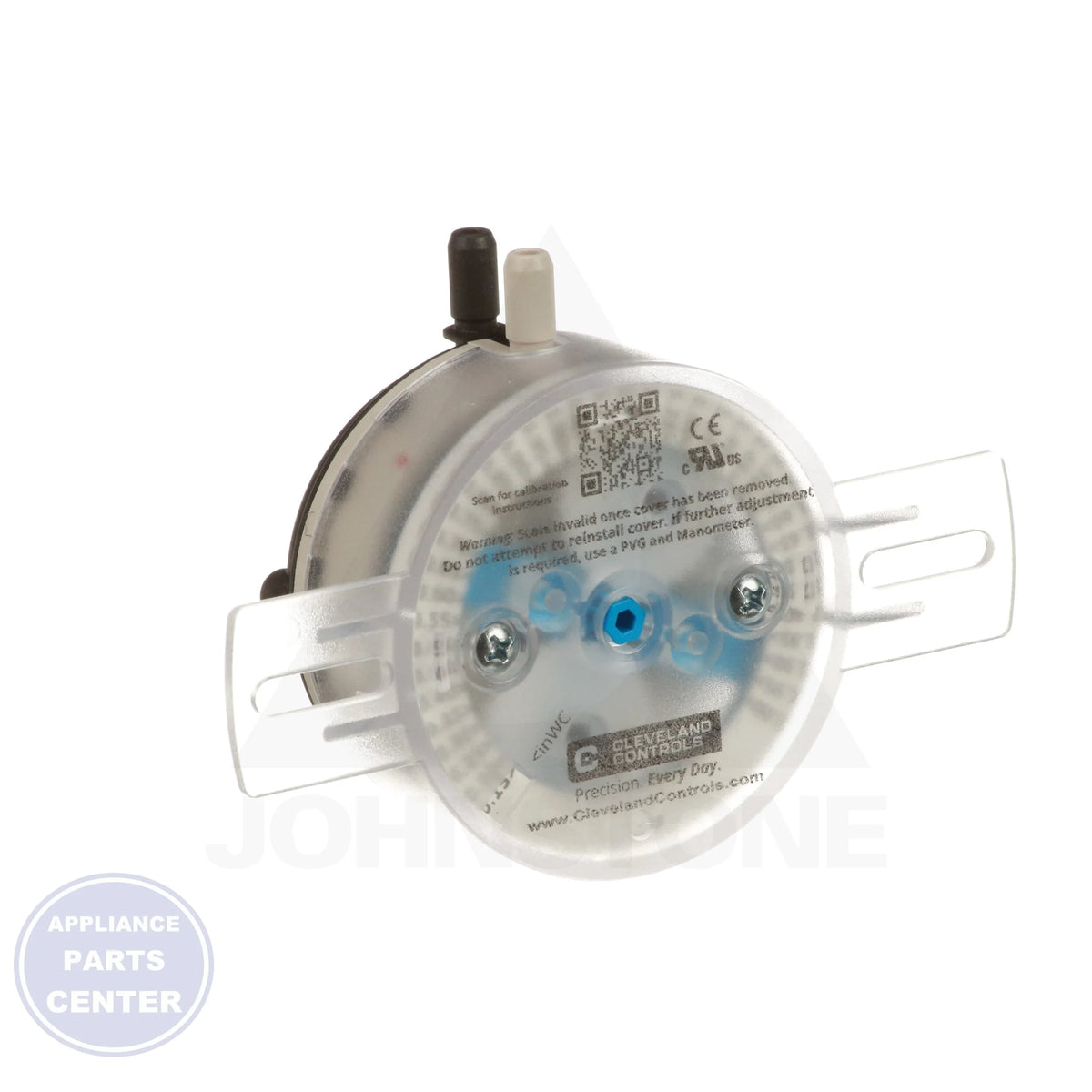 Universal Air Pressure Switch EZS-495-11 - Side view with precise 0.15 to 2.0 W.C. range