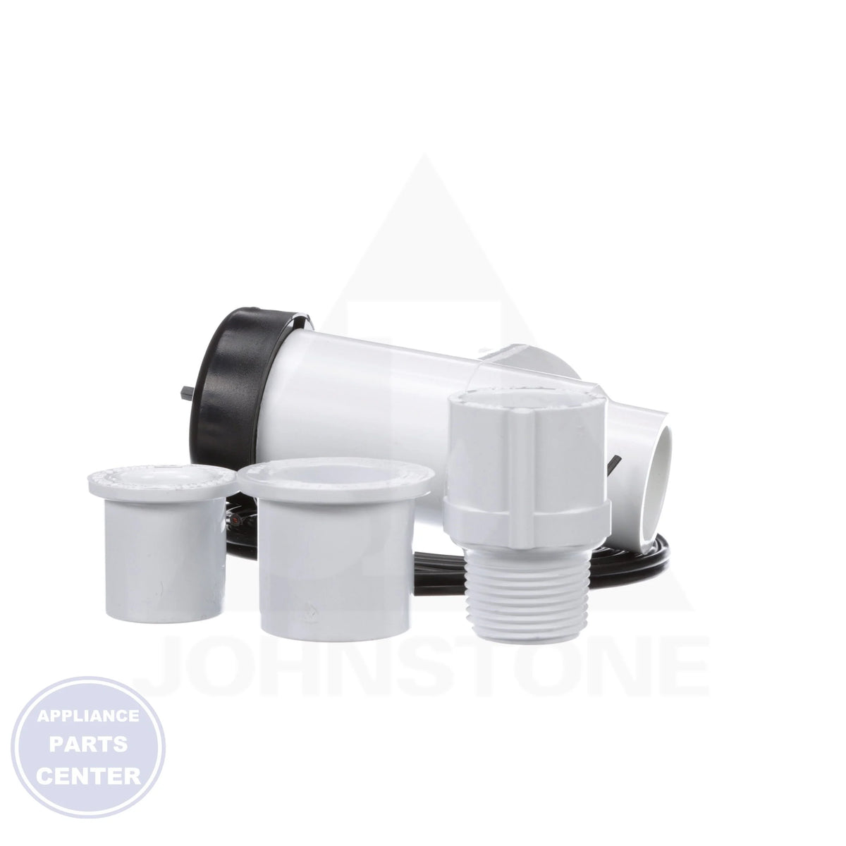 EZ Trap Overflow Cut-Off Switch EZT-225 - Side view with 3/4" and 1" Slip sizes