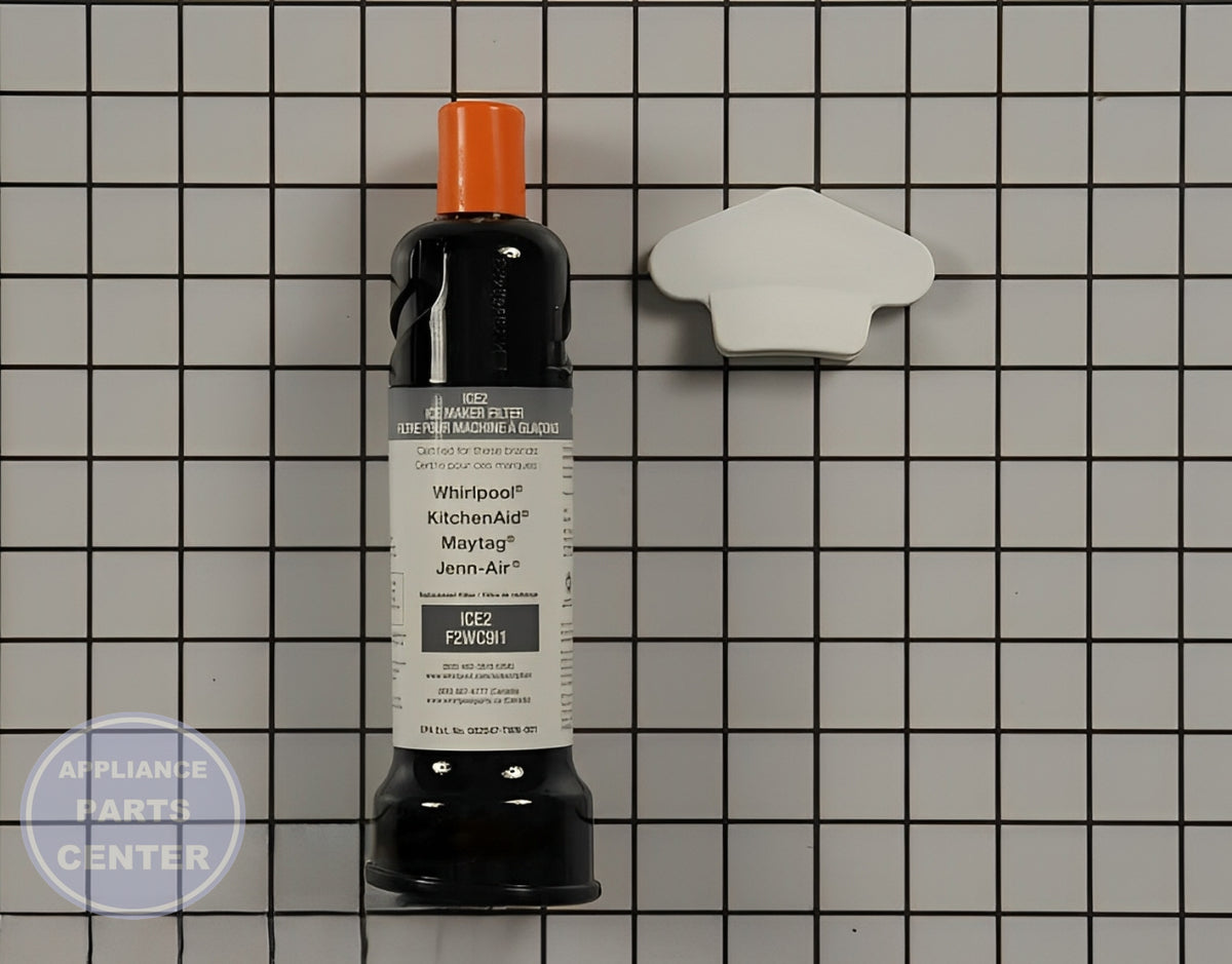 WHIRLPOOL REFRIGERATOR ICE MAKER WATER FILTER F2WC9I1 - Side view with compact design and high-quality materials.