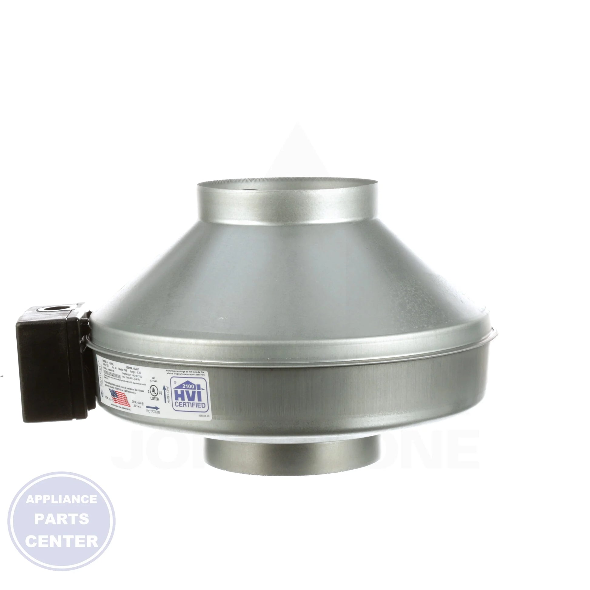 FG 8XL Centrifugal Fan - Detailed view of thermal overload protection