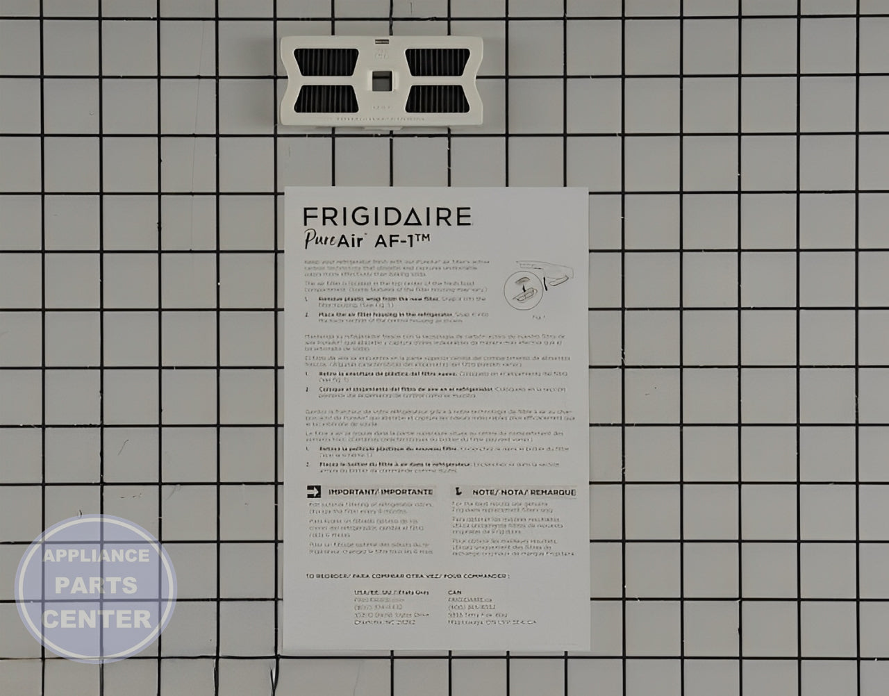 [Brand] FRIG PUREAIR AF1 AIR FILTER FRGPAAF1 - Main view showing superior filtration for [specific models]
