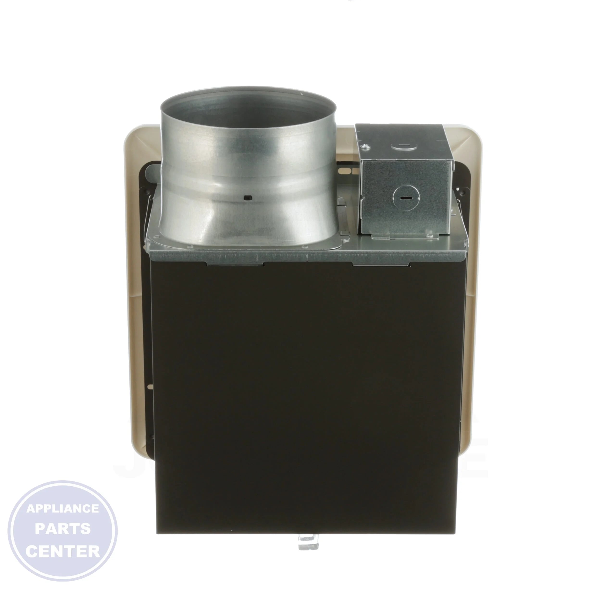WhisperCeiling DC™ Ventilation Fan FV-0511VQ1 - Side view with versatile 4' or 6' duct size