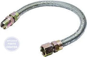 Gas Appliance Connector G038SS103124 - Main view showing 304 stainless steel construction for gas log fireplaces