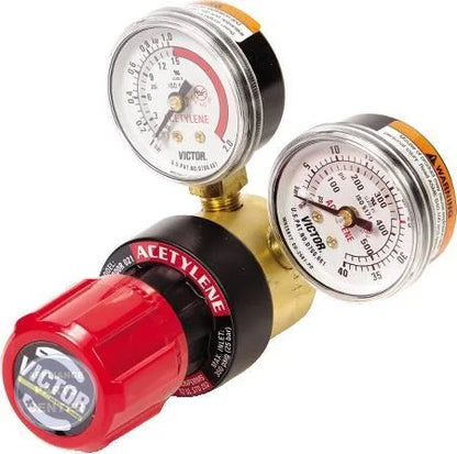 [Brand] Acetylene Regulator G150-15-200 - Main view showing easy-to-read 50mm gauges for [specific models]