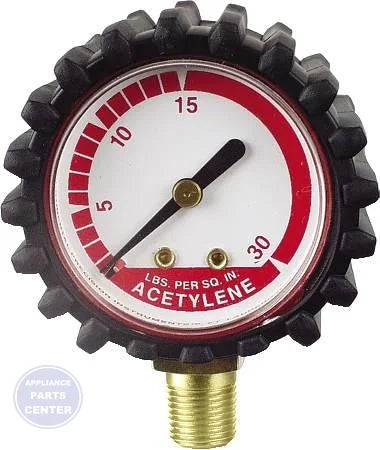 [Brand] Replacement Acetylene Gauge G15D - Main view showing pressure range for Uniweld models