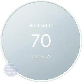 Nest GA02180-US Smart Wi-Fi Thermostat - Snow - Main view showing remote temperature control for advanced homes