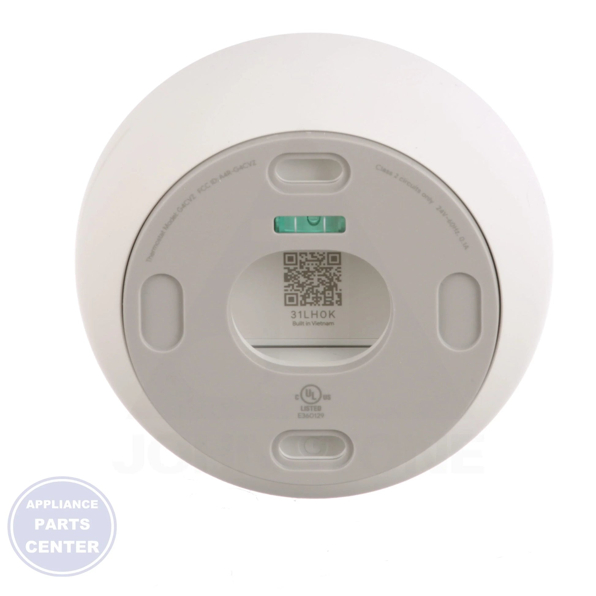 Nest Smart Wi-Fi Thermostat - Snow GA02180-US - Side view with 24V hardwired power specs