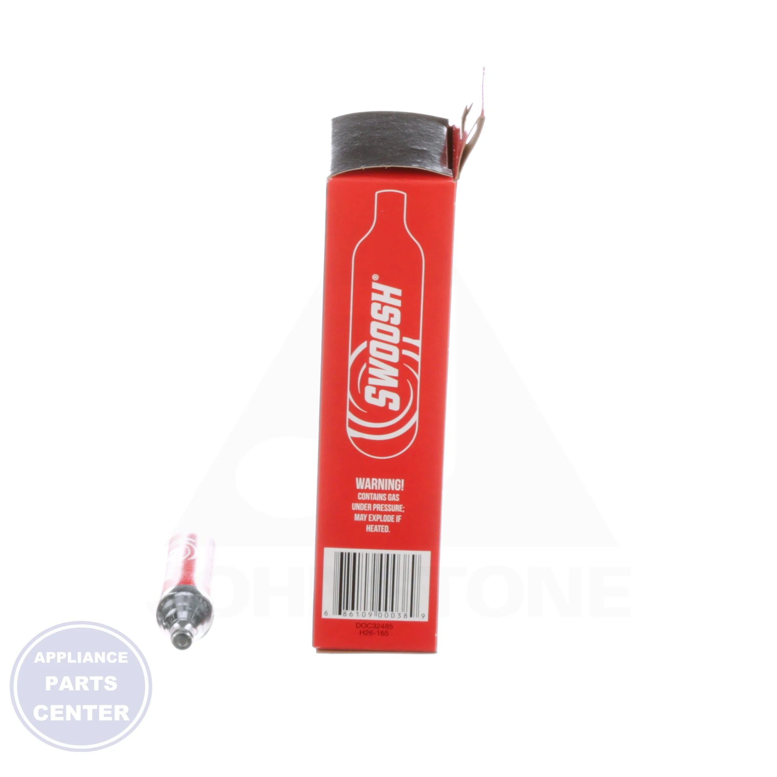 SWOOSH CO2 Cartridges GGC-12 - Detailed view of reliable clog clearing technology