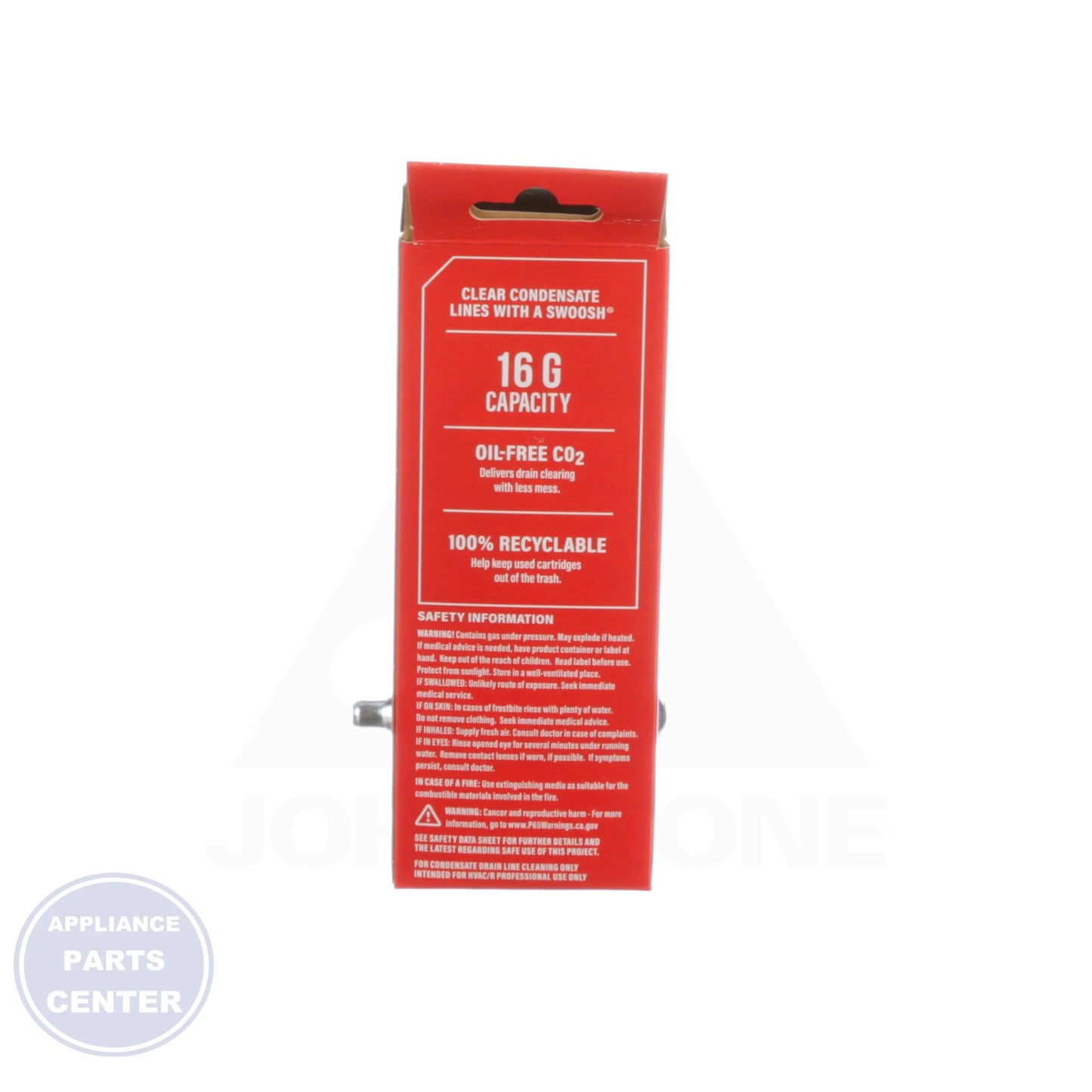 SWOOSH CO2 Cartridges GGC-12 - Side view with 12-pack specifications