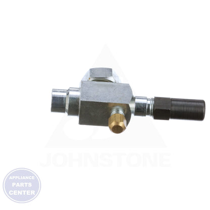 Horizontal Rotalock Valve H012OD100T - Side view with 1/2" ODF and 1"–14 specifications