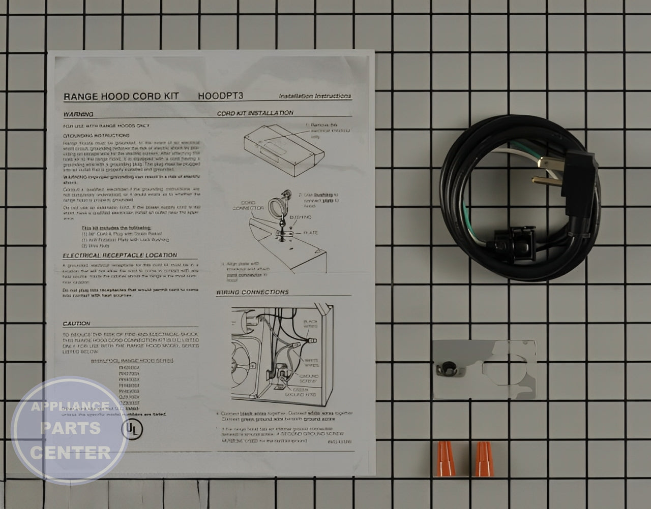 Whirlpool Power Cord HOODPT3 - Main view showing 6-foot length for Whirlpool models