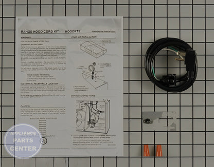Whirlpool Power Cord HOODPT3 - Main view showing 6-foot length for Whirlpool models