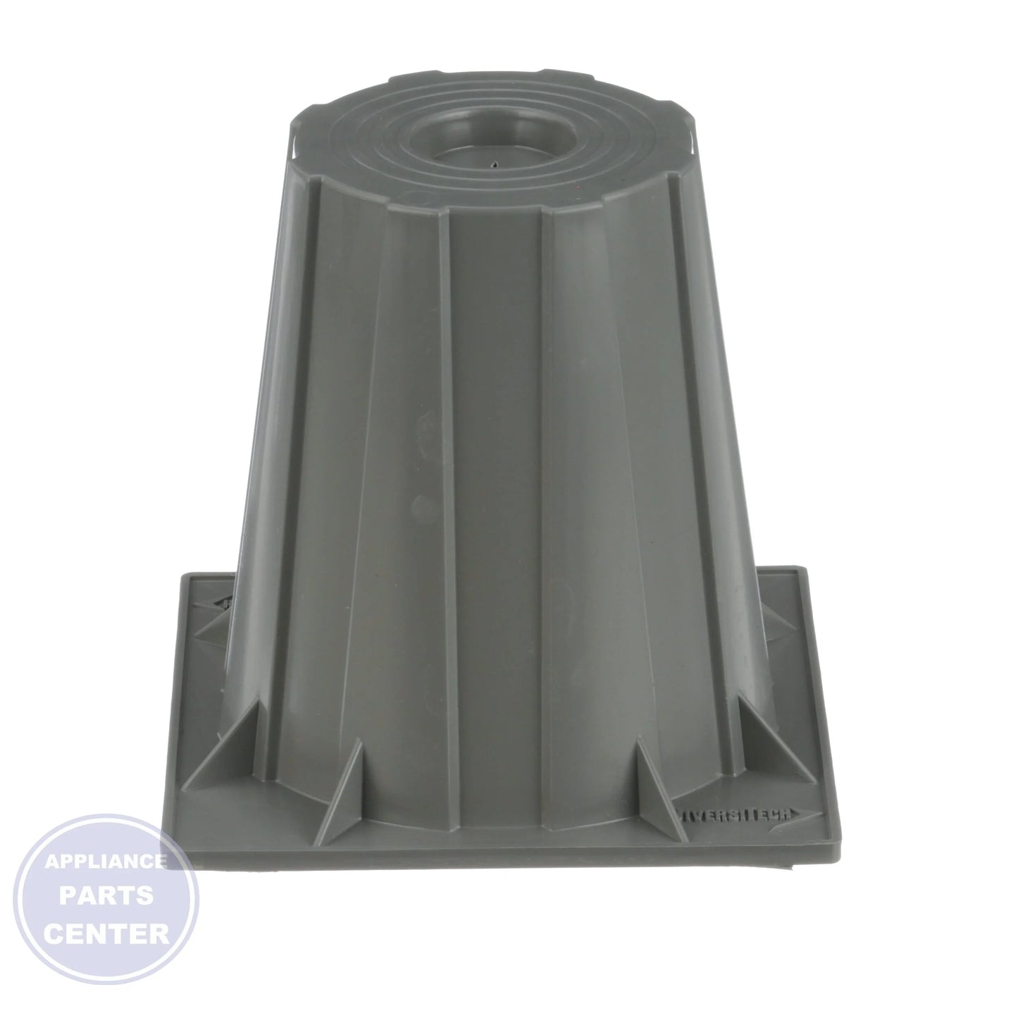 6" One Piece Heat Pump Riser HPR-6 - Side view with sturdy construction and 6" measurement