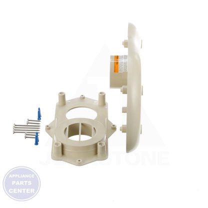 2" Horizontal Concentric Vent Termination - Detailed view of flush mount PVC design