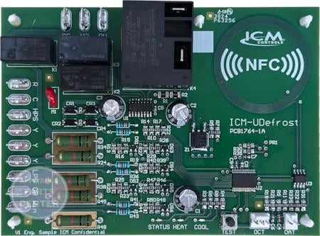 Universal Defrost Control For Heat Pumps ICM-UDEFROST - Main view showing near-field communication technology for various heat pump models