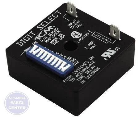 [Brand] Delay On Make Timer ICM103B - Main view showing digital timing circuitry for ice machine models