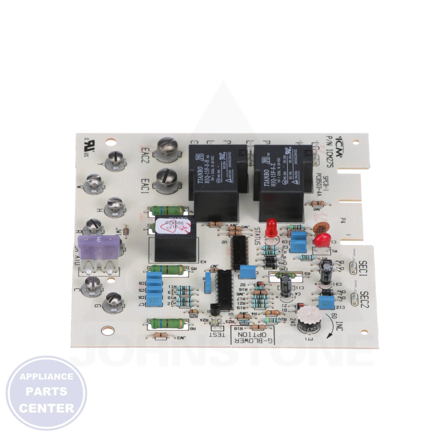 Control Board ICM275C - Detailed view of Circuit Board & Timer